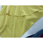 Theia Dress‎ Womens 4 Yellow Lemon Ruffle Hem Crepe Asymmetrical Sheath Photo 9