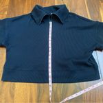 Zella Women’s Half Zip Navy Short Sleeve Collared Top Size Large Photo 2