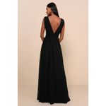 Lulus NWOT  Heavenly Hues Black Maxi Dress Bridesmaid Wedding Banquet Formal XS Photo 2