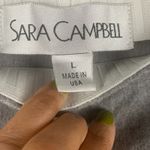 SARA CAMPBELL Sheri Pant Gray Mid Rise Slim Leg Pull On Flat Front Cropped Sz L Size L Photo 4