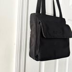 Kenneth Cole  Reaction Y2K Black Nylon Front Flap Pocket Square Shoulder Tote Bag Photo 12