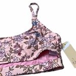 Ris-k  Swimwear Pink Floral Bikini Top Size L Photo 5