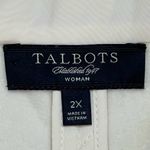 Talbots Womens Quilted Vest Plus Size 2X Cream Fleece Lined Preppy Fall Casual Photo 5