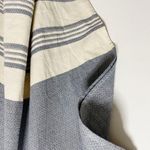 Tribe Alive Caftan Blue Cream Cotton Beach Coverup Poncho Photo 2