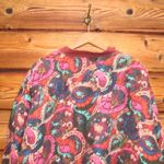 Vintage 80’s Casual Corner silk Puffer Jacket Red Size L Photo 5