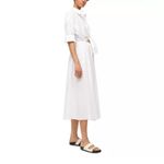 STAUD NWOT  Lisa Front Cutout waist tie midi white Shirt Dress sz XL Photo 3