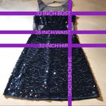 BCBGMAXAZRIA  BLACK SEQUIN & MESH EXPOSED BACK BODY CON COCKTAIL DRESS NWT (M) Photo 12