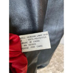 Preston & York  Genuine Lambskin Leather Jacket Black Zip Front XL Vintage Moto Photo 5