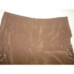 Womens Worth New York $498 4 USA Print Silk Pants Brown White Wide Ethnic Trim Photo 5