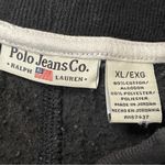 Ralph Lauren POLO JEANS CO  Black Wide Leg Sweatpants Embroidered Logo, XL Photo 8