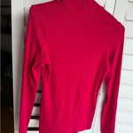 Bebe Women's Red/fuscia pink Turtleneck Top Photo 2