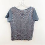 Anthropologie Moth Drawstring Room Pullover Gray Short Sleeve Sweater Photo 5