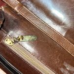 Salvatore Ferragamo Vintage  Chocolate Brown Leather Clutch w/ Detachable Strap Photo 7