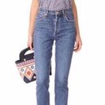 Amanda Uprichard  Blue & White Gingham Ruffled Tank Top Blouse S Photo 0