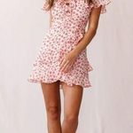 Princess Polly  Kalina Ruffle Neckline Flutter Sleeve Mini Dress Size 2 Photo 0