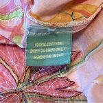 LeTarte embelished tropical swim cover cardigan top, cotton, pastel colors, S/M Size M Photo 13