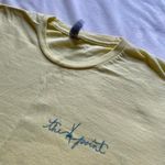 pastel yellow and blue Notre Dame knitting club shirt Size M Photo 5