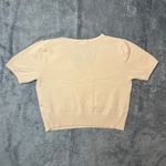 John Galt Brandy Melville Cream Cropped Sweater V Neck Tee Top Preppy Photo 5