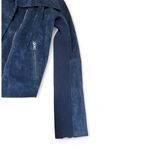 Ecru Navy Suede Jacket | Size XS Photo 2