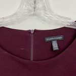 Eileen Fisher  Casis Jumpsuit Lightweight Viscose Jersey Burgundy Wine Photo 5