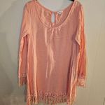 Love Riche Love Rich Coral Pink Fringe Coastal Cowgirl Dress Photo 0