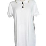 Calvin Klein NWT White Gold Trim T Shirt Dress Photo 1