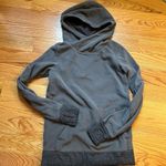 Lululemon Runaway Fleece Hoodie Athletic Pullover Soot Light Gray Herringbone Photo 0