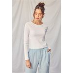 idem Ditto  Twisted Backless Long Sleeve Knit Top Photo 2