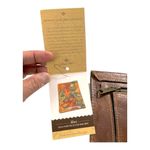 Patricia Nash  Midi Leather iPad Case Clutch Brown Cognac Vintage Style Photo 8