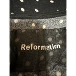 Reformation  Wallflower Black Polka Dot Sleeveless Button Front Crop Tank Top 0 Photo 2