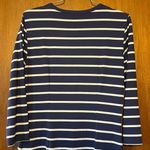 J. McLaughlin  Woman's Navy & White Striped Classic Midi Dress Size Medium Photo 4