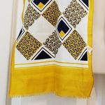 Geometric Yellow and Black Scarf Photo 1