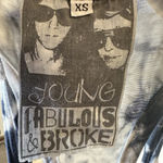 Young Fabulous and Broke Racerback Ruched Maxi Dress Washed Black White XS Photo 3