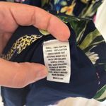 Crown & Ivy  NWT Women's Short Sleeve Printed Smocked Bib Dress Navy Tropic XL Photo 5