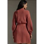 Anthropologie Maeve Mini Dress Cedar Long Sleeve Mock Neck Tie Waist XL NWT Photo 1