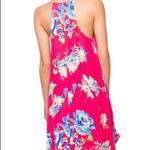 Everly Pink Floral Sundress Mini Women Sz Small Halter Neck Sleeveless Photo 7