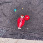 Michael Simon beaded lace ribbon perfume cropped long sleeve funky sweater sz s Blue Photo 3