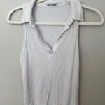 Sweet Romeo  ribbed collared white tank sz m Photo 1