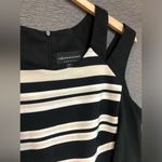 Connected Apparel 14, sleeveless black dress, white beige, black front section Photo 3