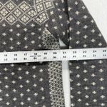 Lands' End Wool Fair Isle Full Zip Cardigan Sweater Nordic Gray Cream M Photo 1