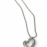 Brighton  Pebble Heart Necklace Silver Pendant with 9" inch Chain Photo 1