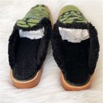Free People  Butterfly Effect Faux Fur Mule Size 37 Green Slip On Flat Loafer New Photo 4