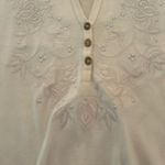 Ralph Lauren Lauren  Embroidered V Neck Quarter Sleeve Tee Tunic Size Medium Photo 1