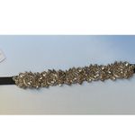 Gold Beaded Floral Belt Elastic Waistband Sequin NWT Embroidered Boho Festival Photo 6