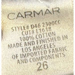 Carmar Women's Jeans Destroyed Ripped Boyfriend Denim Cotton Light Wash‎ Blue 26 Photo 9