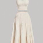 SheIn 2pcs/set Knit Camisole Tank Top And Long Midi Skirt Photo 0