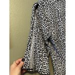 Michael Kors Black Animal Print Peasant Top Size M Photo 7