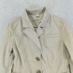 Banana Republic Y2K  Military Blazer Jacket Women's Khaki Cotton Medium Button Photo 2