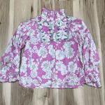 Antik Batik Peony Floral Blouse Women’s Large (42) Pink Photo 1