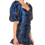 Lovers + Friends Revolve Elegant BECKETT Blue Puff Sleeve MINI Dress Size XS Photo 2